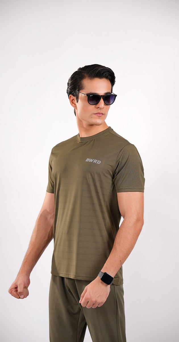 Performance Olive Green Tee